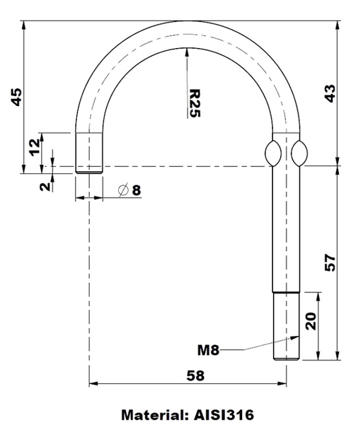 Bild på Krok akter 58/57 mm